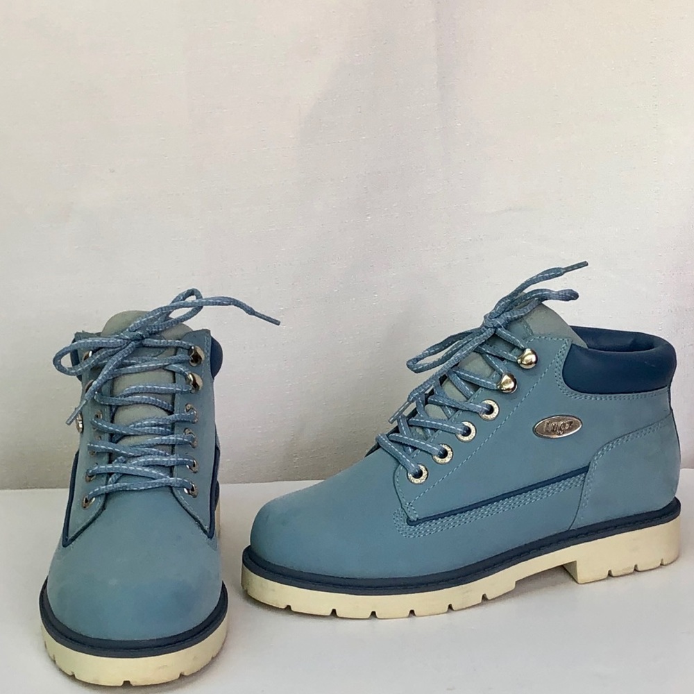 Lugz women’s short lace up boots blue